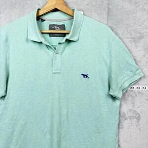 Rodd & Gunn Gunn Polo Shirt Mint Green Sz M Embroidered Pointer Logo NZ Brand